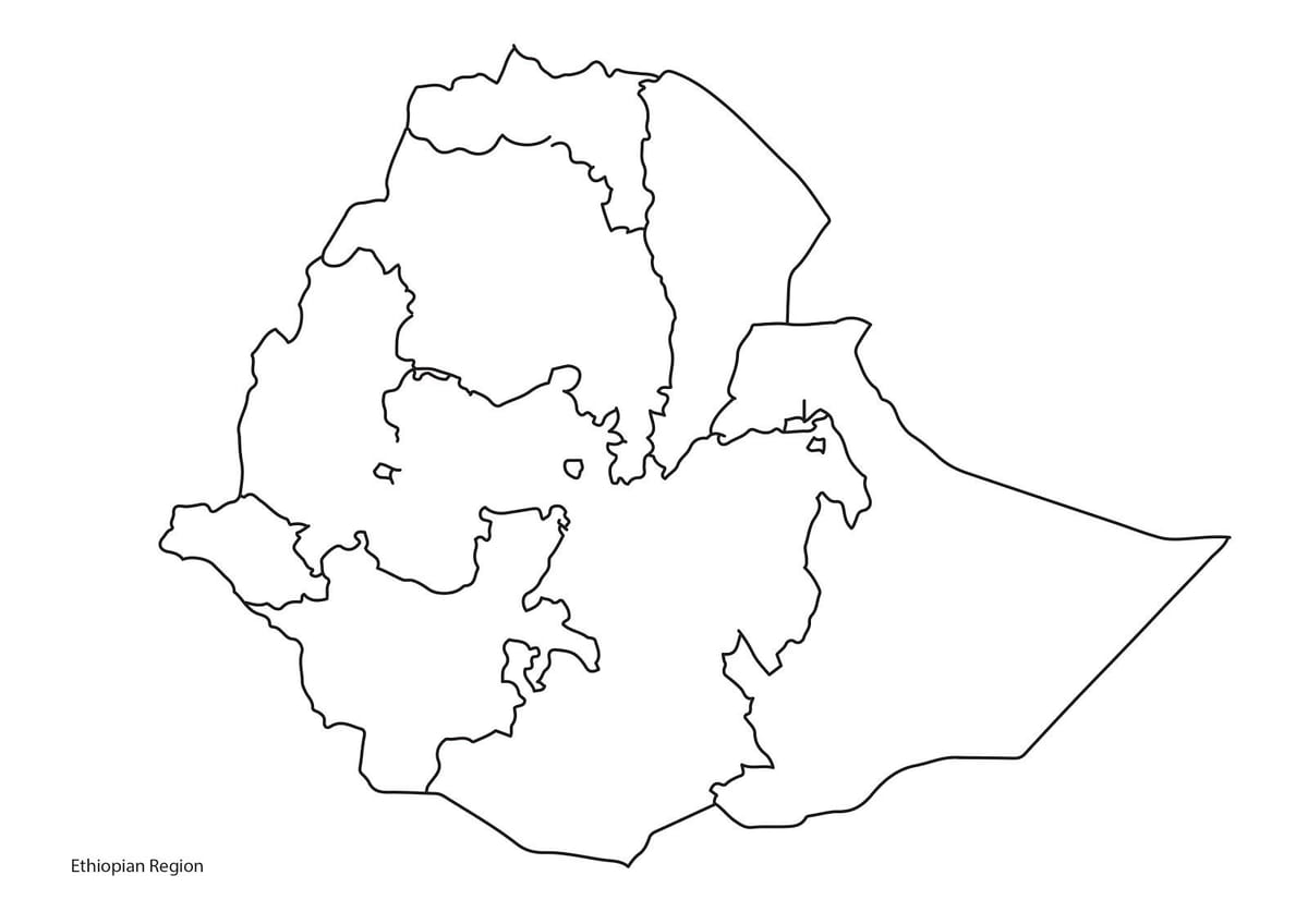 ช่องว่างบนแผนที่ของเอธิโอเปีย